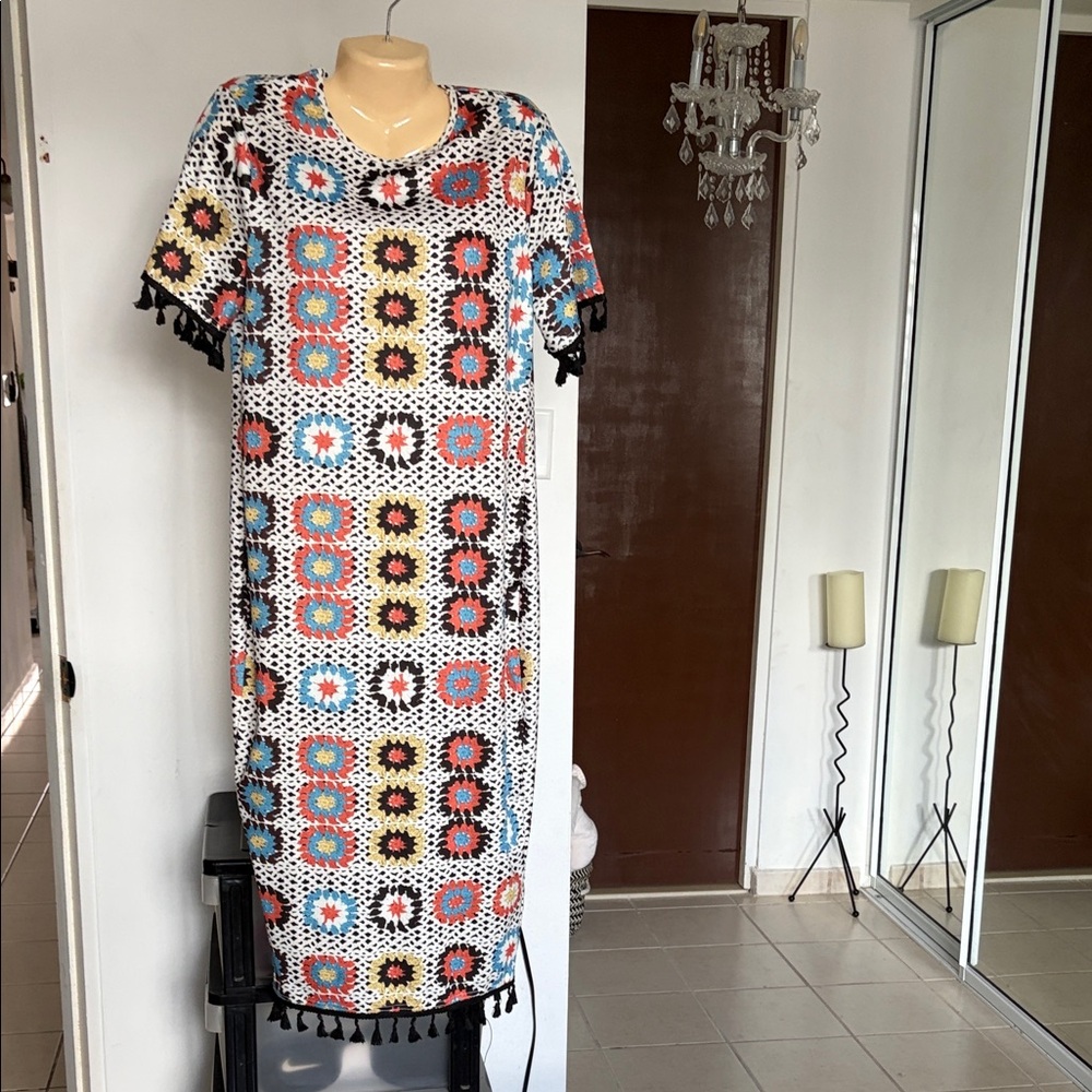 SHEIN Colorful Patterned Maxi Dress